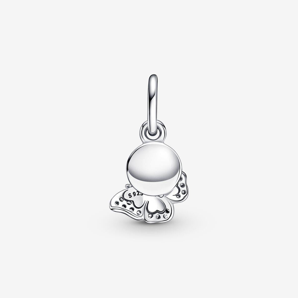 Pandora Blue Butterfly & Quote Double Dangle Charm Pandora Blue Butterfly & Quote Double Dangle Charm